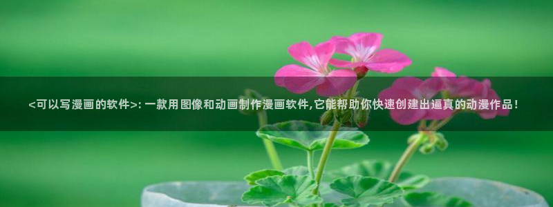 人妻猎人韩漫画：<可以写漫画的软件>: 一款用图像和动画制作漫画软件,它能帮助你快速创建出逼真的动漫作品！