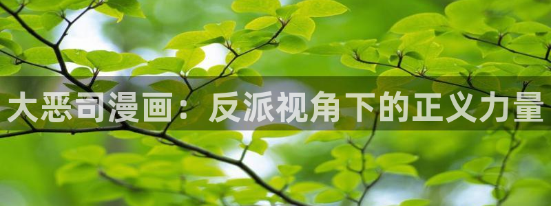 韩漫画阅读：大恶司漫画：反派视角下的正义力量