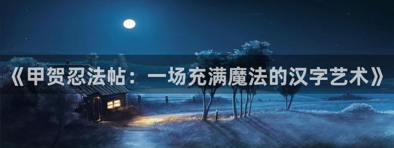 韩漫 网站：《甲贺忍法帖：一场充满魔法的汉字艺术》